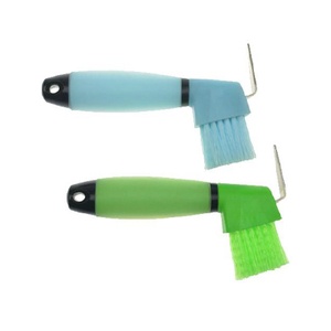 Silicone Handle Hoof Pick With Brush